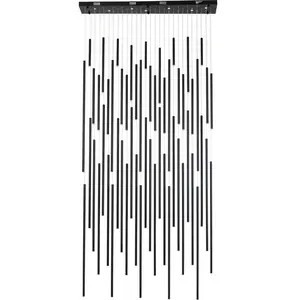 Kare Design Suspension en acier noir 56 tubes pas cher