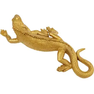 Comparateur de prix : Déco murale iguane doré 31x11cm Kare Design TU