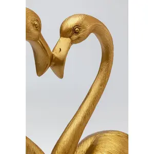 Comparateur de prix : KARE Figurine décorative Flamingo Love, doré, hauteur 39 cm