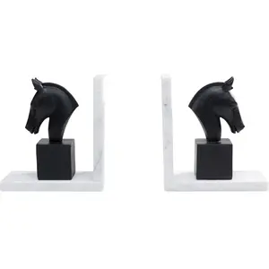 Kare Serre-Livres Horse (2/Ensemble) Déco, Plastique, Noir, 21x36x8cmVendu parkare-design