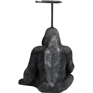 Statuette - KARE - Dérouleur papier gorille noir - 51 cm - Polyrésine - Design contemporainVendu parcdiscount