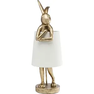Comparateur de prix : Lampe Animal Lapin dorée et beige 50cm Kare Design