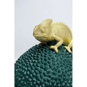 Comparateur de prix : KARE Boîte décorative Caméléon, hauteur 34 cm, vert foncé, or