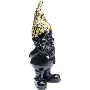 Comparateur de prix : Déco nain noir fleurs debout 30cm Kare Design TU