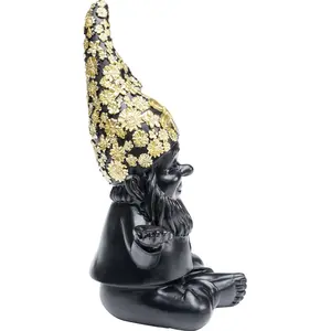 Comparateur de prix : Déco nain noir fleurs zen 19cm Kare Design TU