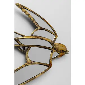 Déco murale - KARE - Miroir hirondelle - Doré - 31x39 cm - Élégance chic pas cher