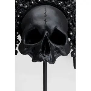 Statuette crâne couronne noir Kare Design pas cher