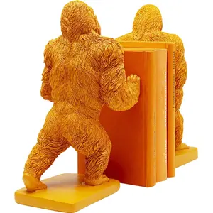Kare Design Serre-Livres gorilles Oranges Set de 2