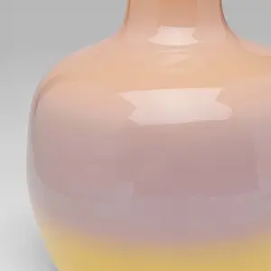 Comparateur de prix : Kare Design Vase en acier dégradé rose et jaune