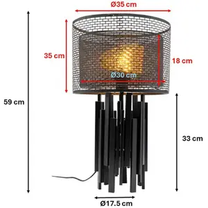 lampe coachella 59cm noire pas cher