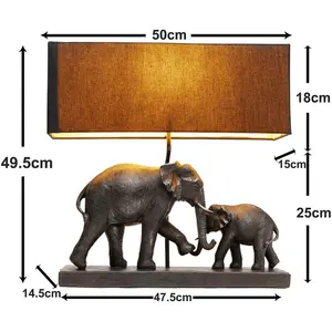 lampe famille d'éléphants pas cher