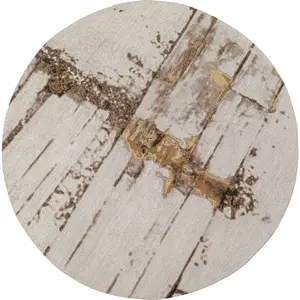 Kare Design Tapis rond en coton gris D200