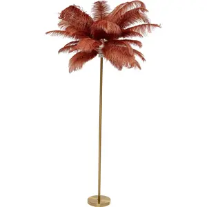 Comparateur de prix : Lampadaire plumes 165cm rouge Kare Design