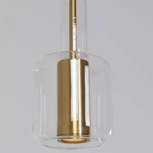 Comparateur de prix : KARE Suspension Candy Bar, doré, acier, verre, à 1 lampe