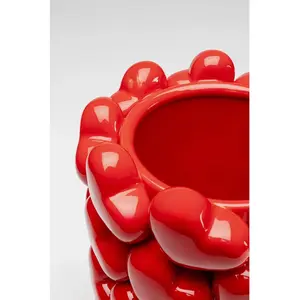 Vase coeurs rouges Kare Design TU pas cher