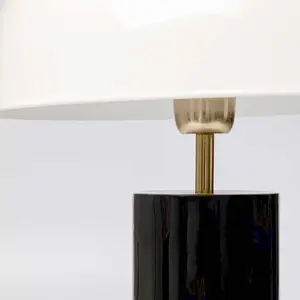 Comparateur de prix : KARE Lampe à poser Josy, blanc/noir, acier, hauteur 51 cm