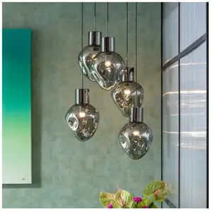 Suspension Supernova argentée 50cm Kare Design TU pas cher