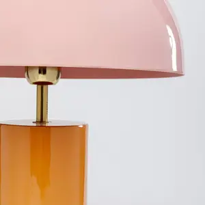 Comparateur de prix : KARE Lampe à poser Josy, rose/orange, acier, hauteur 51 cm