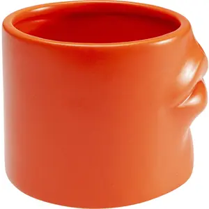 Comparateur de prix : Vase lèvres 12cm orange Kare Design