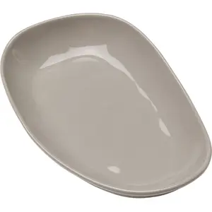 Assiettes creuses Organic 25cm taupe set de 4 Kare Design pas cher