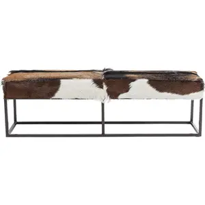 Kare Banc 2 places en peau de chèvre et acierVendu parkare-design