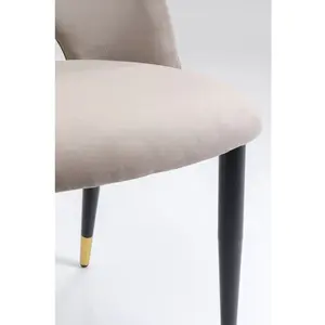 Chaise Iris velours taupe Kare Design TU pas cher