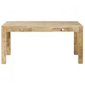 Table rectangulaire en bois massif Puro - KARE - 160x80 cm - Style eth... pas cher