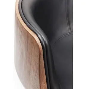 Comparateur de prix : Fauteuil pivotant Club 54cm noyer Kare Design