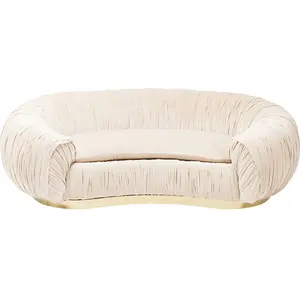 Canapé Perugia 2 places velours beige Kare Design TU