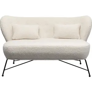 Canapé Jacky Teddy 2 places blanc Kare Design pas cher