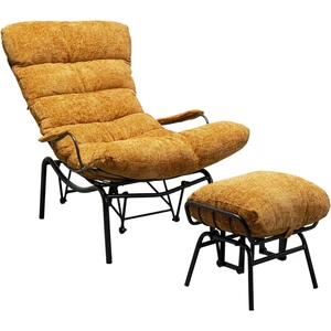 Fauteuil et repose-pieds Vienna Swing jaune Kare DesignVendu parconforama
