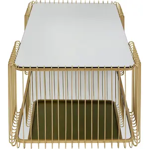 Comparateur de prix : Table basse Wire Double 120x60cm laiton Kare Design