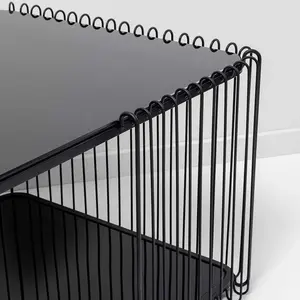 Table basse Wire Double 120x60cm noire Kare Design pas cher