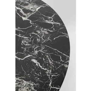 Comparateur de prix : Table Schickeria 110cm effet marbre noir Kare Design TU