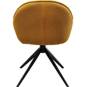 Comparateur de prix : Chaise avec accoudoirs pivotante Carlito Mesh jaune Kare Design
