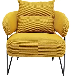 Fauteuil - KARE - Peppo - Jaune - Rétro - Capacité 200 kg - Hauteur d'assise 47 cmVendu paramazon