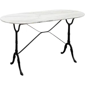 Table Bistrot 120x60cm marbre blanc Kare Design TU