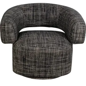 Fauteuil pivotant Maye Bow noir et blanc Kare DesignVendu parcdiscount