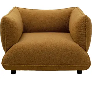 Kare Design Fauteuil en polyester teddy marron pas cher