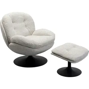 Comparateur de prix : Fauteuil pivotant et repose-pieds Stanford Kare Design TU