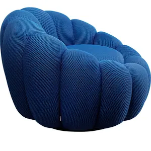 Fauteuil pivotant Peppo Bloom bleu Kare Design pas cher