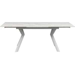 Kare Design Table à manger 4/8 personnes extensible en grès blanc L140/200 pas cher