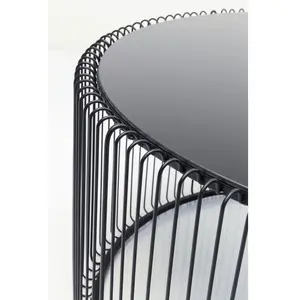 Table basse ronde noire en verre - KARE Design - 80cm pas cher