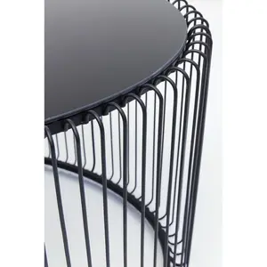 Table basse ovale Wire 60x90cm noire Kare Design TU pas cher