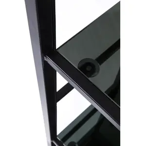 Comparateur de prix : Étagère Loft 195cm KARE - Meuble de salon - Noir - Verre - Porte(s) - 110x35x180cm