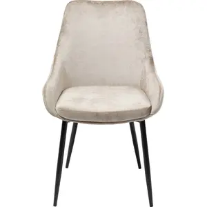 Chaise East Side velours beige 52cm Kare Design TU pas cher