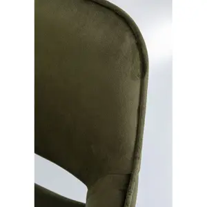 Chaise avec accoudoirs San Francisco velours vert foncé Kare Design TU pas cher