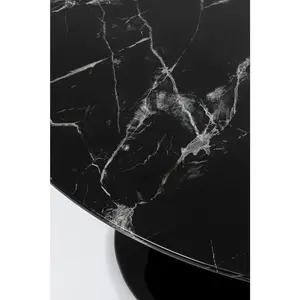 Table Solo 110cm effet marbre noir Kare Design pas cher