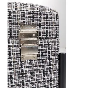 Banc-coffre Iceland blanc et noir 80x40cm Kare Design TU pas cher