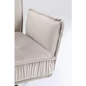 Chaise - KARE - Chelsea - Velours gris - Accoudoirs - Design contemporain pas cher